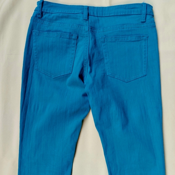 LV JEANS USA Woman Green 💚 Color Size 9/10 Cotton - Picture 5 of 9